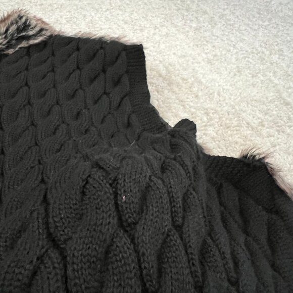 Sebby Faux Fur Cardigan Sweater Vest XXL - Picture 8 of 10